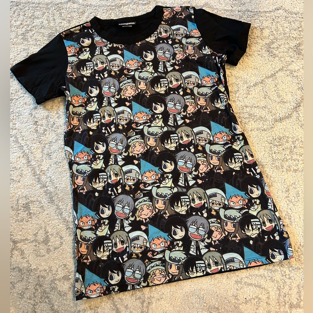 Soul Eater Unique Black Graphic Anime Men’s T-Shirt Small Medium